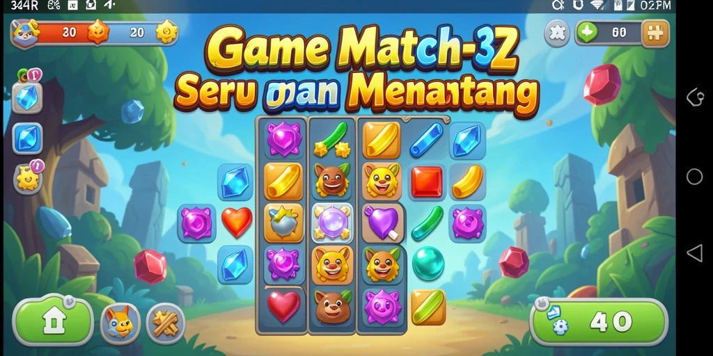 Tampilan gameplay <strong>34R</strong> yang seru dan penuh warna.