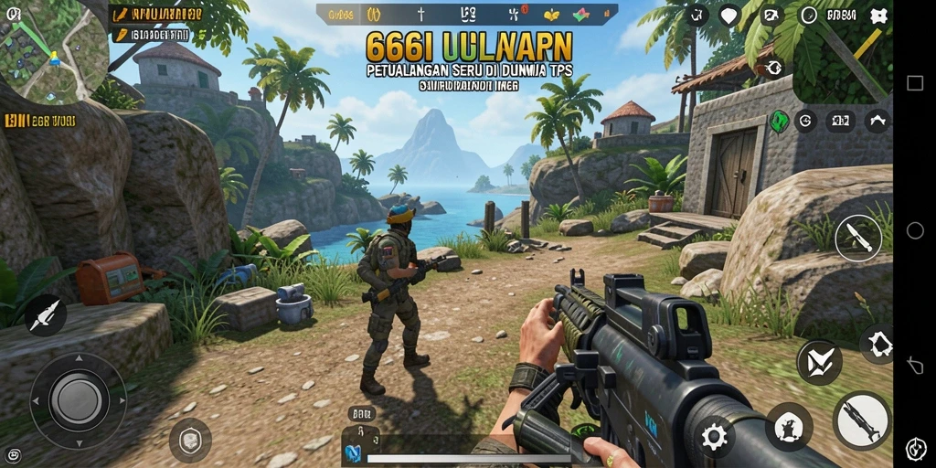 Tampilan gameplay menegangkan di dunia TPS 666I.