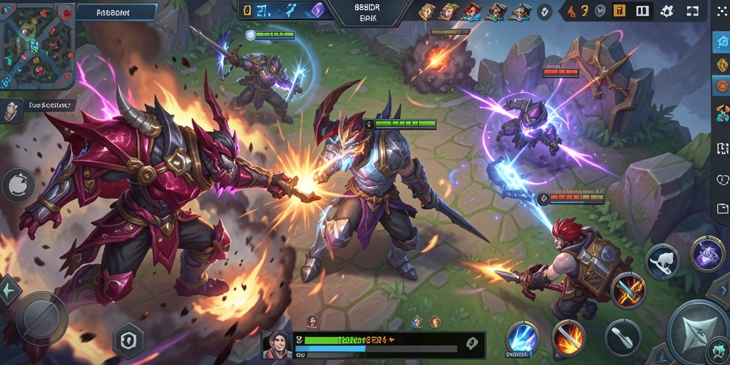 Tampilan seru gameplay 888IDR dalam pertempuran tim.