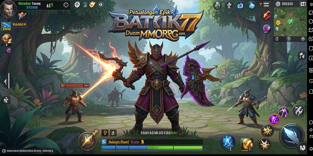 Screenshot utama BATIK77 menampilkan aksi seru dalam pertarungan MMORPG.