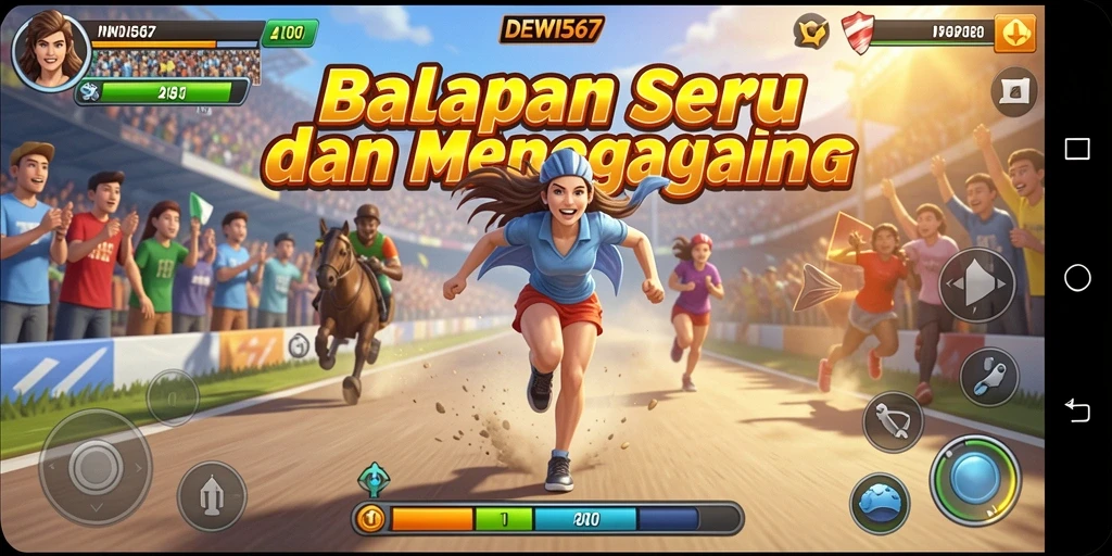 Gameplay racing yang mendebarkan di DEWI567