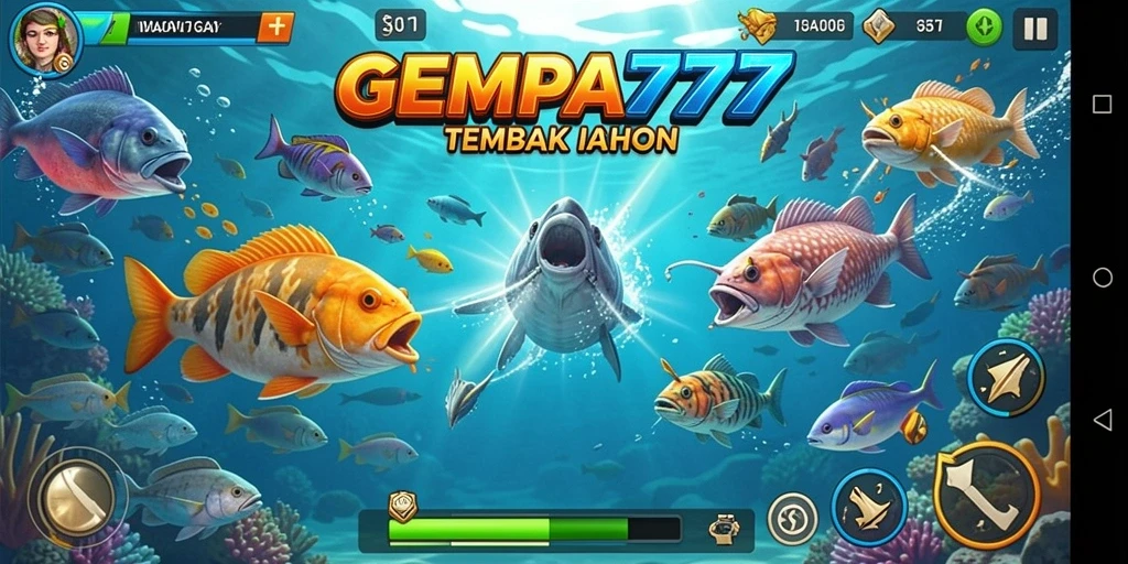 Tangkapan layar menampilkan aksi menembak ikan yang mendebarkan dalam GEMPA777.