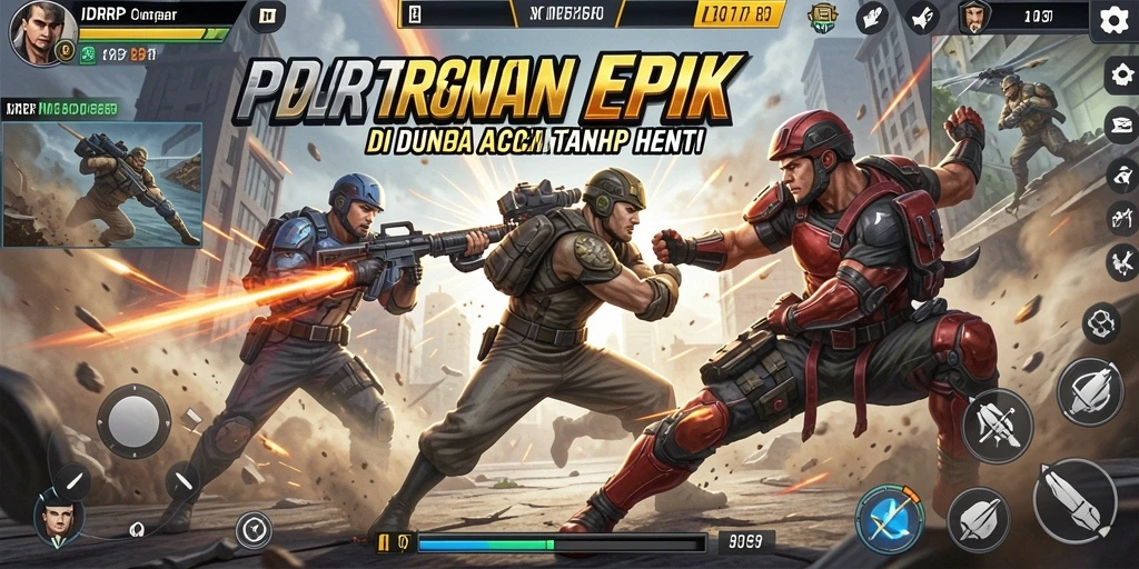 Tangkapan layar gameplay IDRRP menampilkan aksi bertarung seru dan grafis menawan.