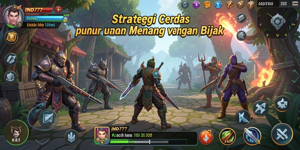 Tampilan utama IND777 dengan aksi strategi yang seru dan mendalam.