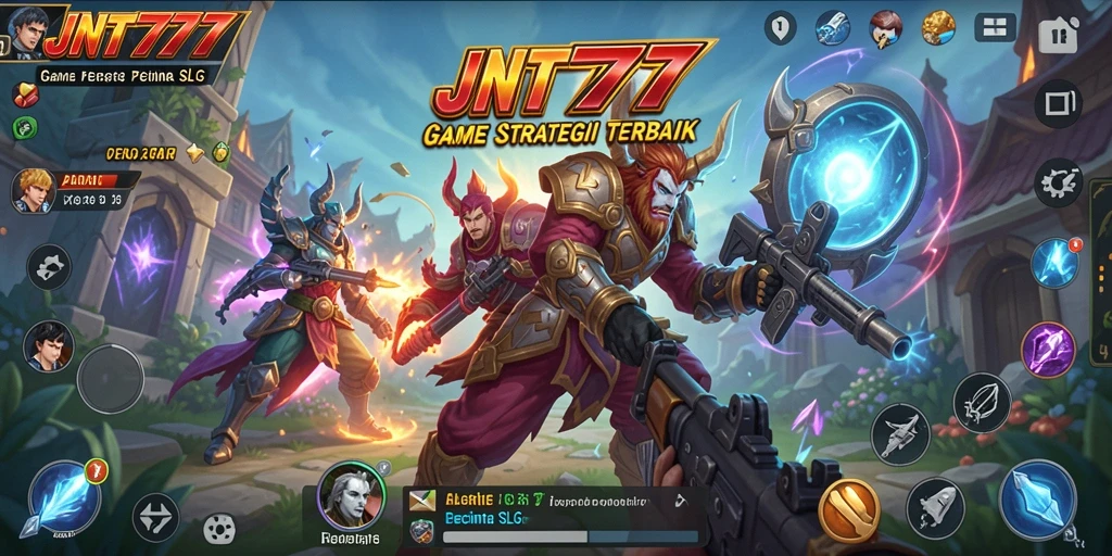Screenshot gameplay JNT777 menunjukkan pertempuran strategis yang mendebarkan.