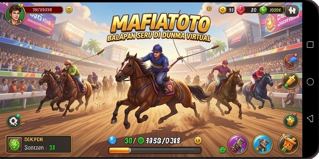 Tampilan gameplay balapan seru di MAFIATOTO dengan mobil kustom.