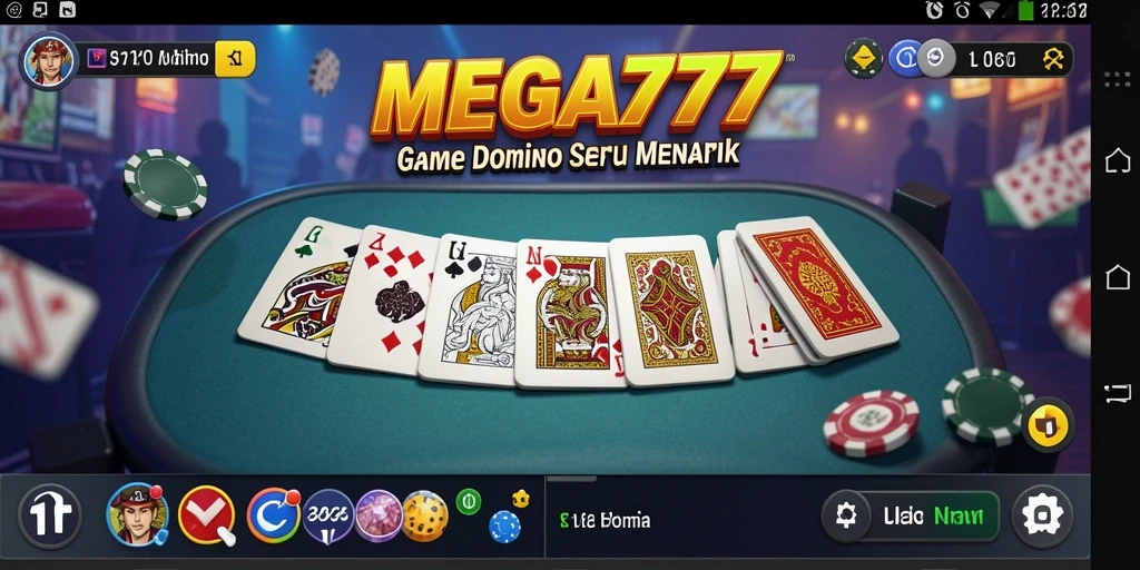 Tampilan mewah dan menyenangkan saat bermain Domino di MEGA777.