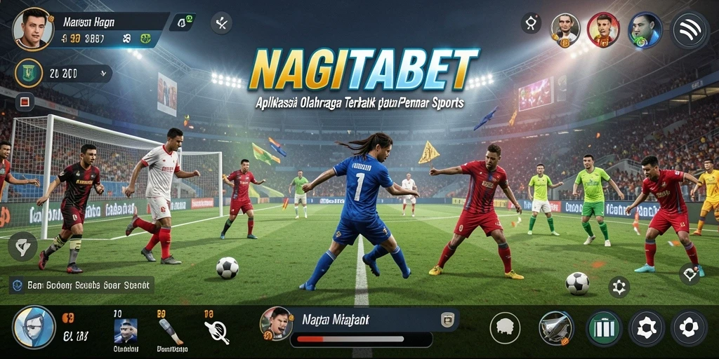 Tampilan gameplay NAGITABET yang menampilkan interaksi pengguna dalam dunia olahraga.