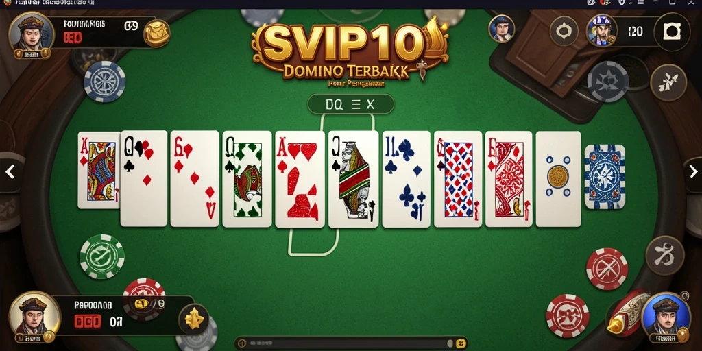Tampilan gameplay seru dari SVIP10 saat bermain Domino.