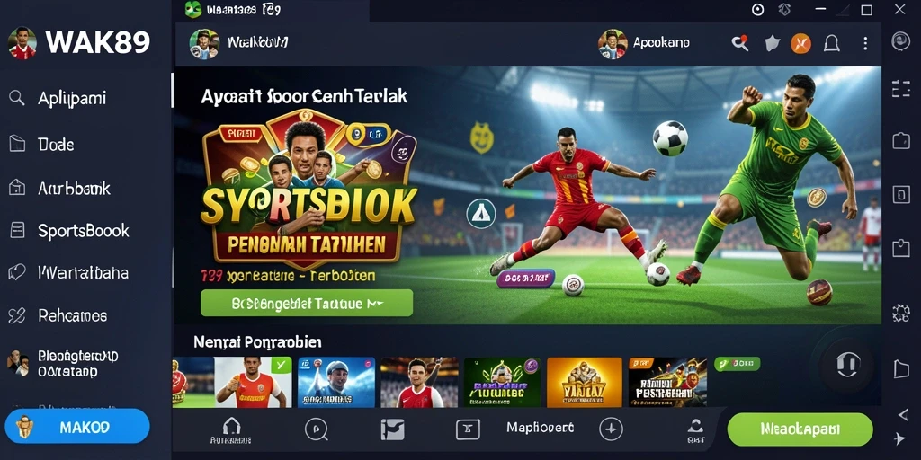 Tampilan gameplay Sportsbook WAK89 yang menarik dan interaktif.