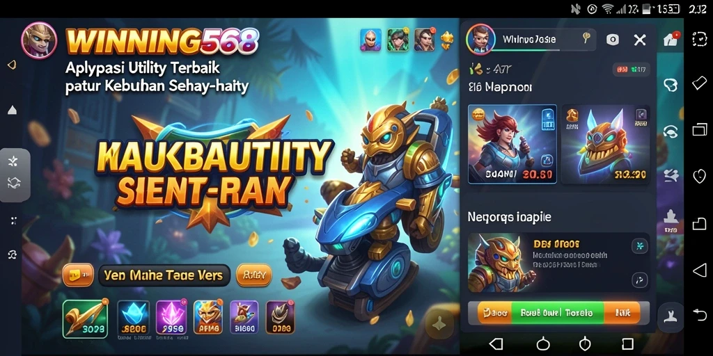 Screenshot WINNING568 menunjukkan antarmuka yang mudah digunakan dan fitur canggih.